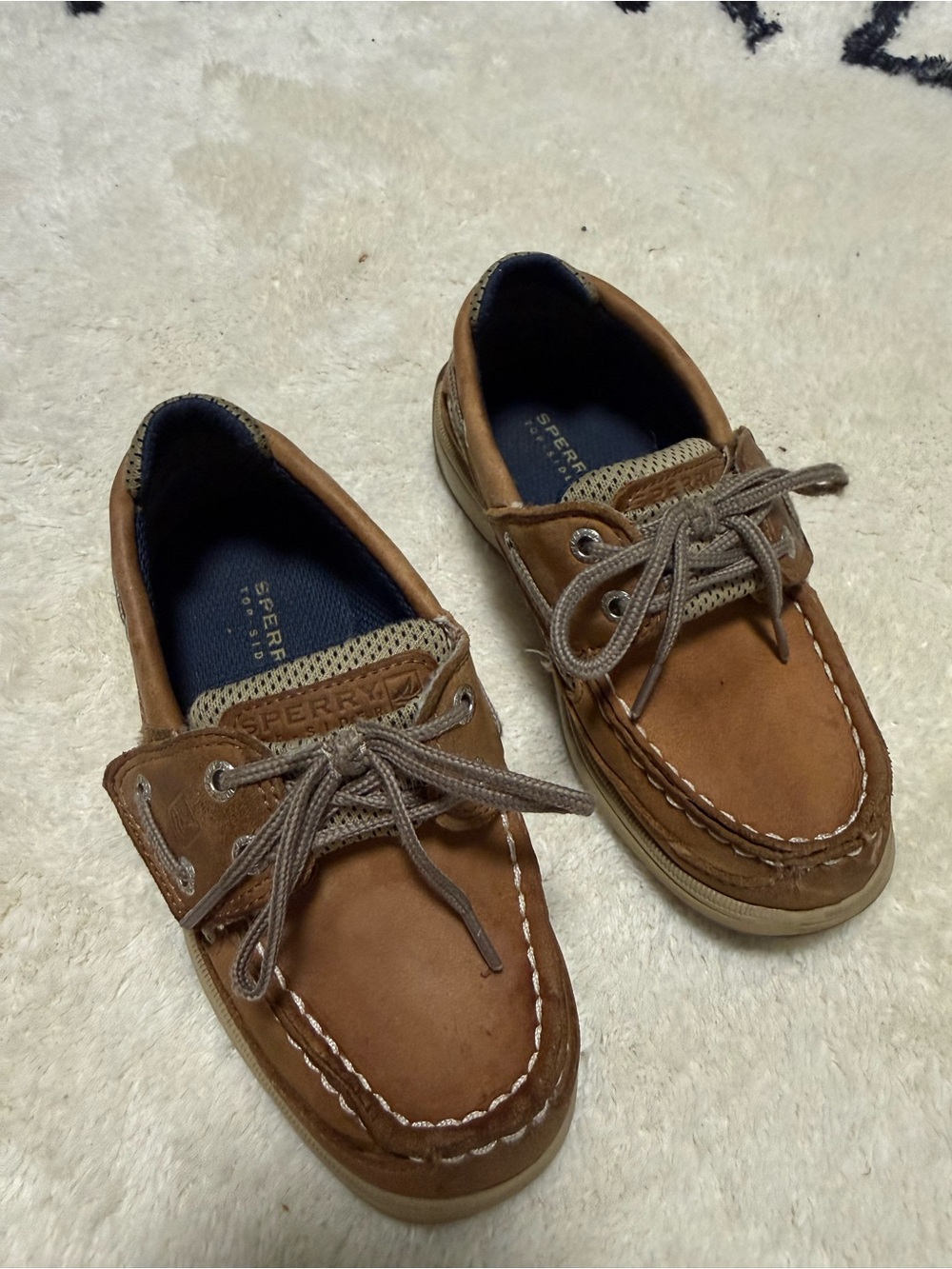 Sperry Kids Brown Leather Moccasin Boat Shoes